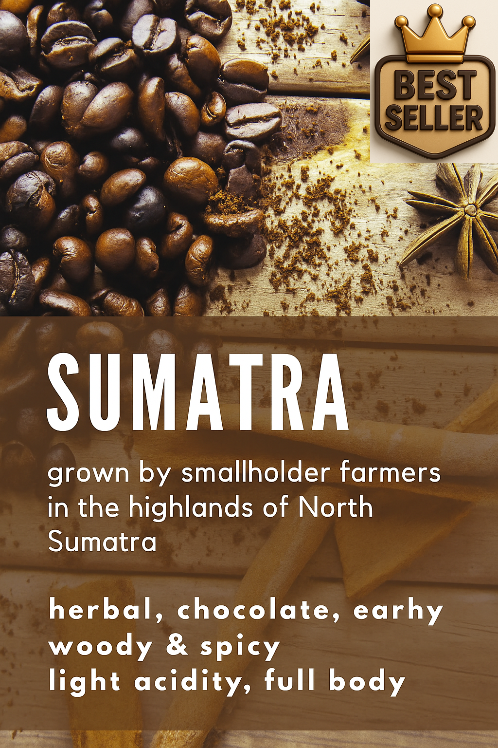 Indonesian Sumatra Mandheling Mena Gold – Single Origin Specialty Arabica