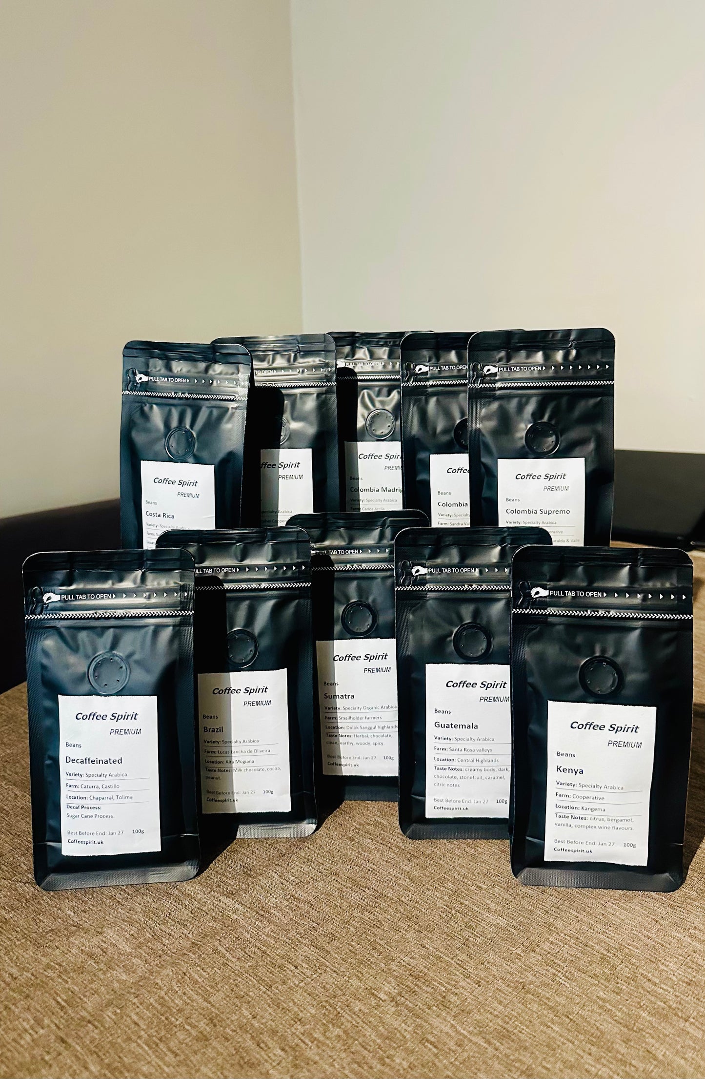 🌿 Premium Specialty Coffee Tasting Set — 10x100g beans